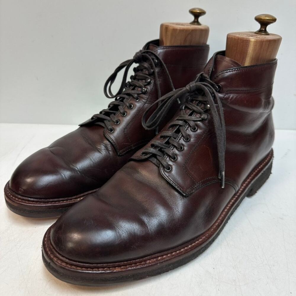 NEW HEELS Alden Restoration 86062H Plain Toe Boot Brown Chromexcel Made USA 13 D